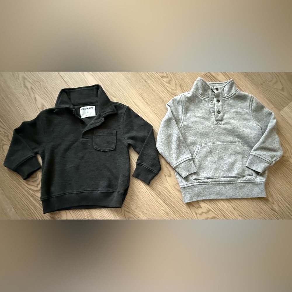 Old Navy Toddler Boy Pullover Sweatshirts - Bundle of 2